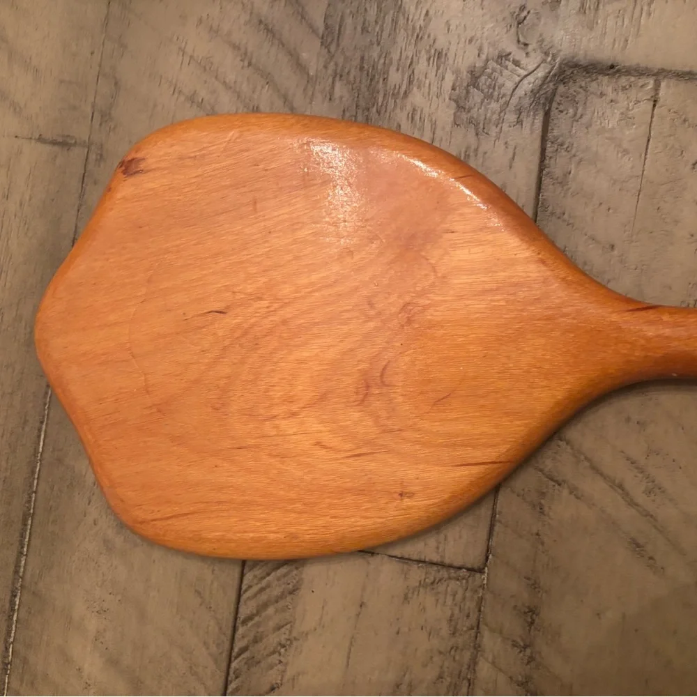 Vintage Wooden Hand Mirror
